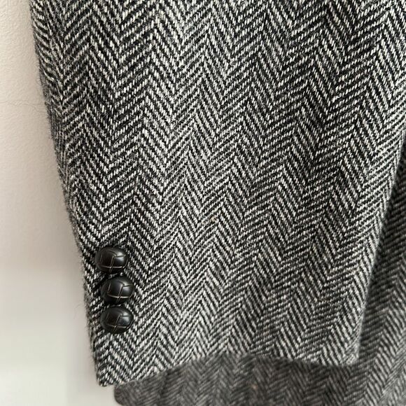 Alexander Lloyd Vintage Men’s Wool Herringbone Blazer Single Vented Gray 54R - Picture 6 of 16
